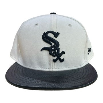 NEW ERA: White Sox Leather Visor Fitted 60498049